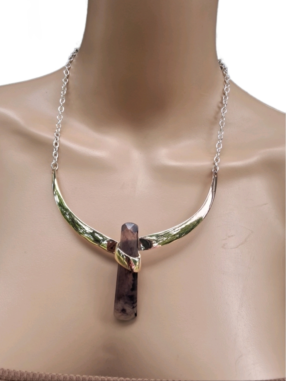 Robert Lee Morris Rlm Soho Sculptural Crescent Collar Necklace - Modernist